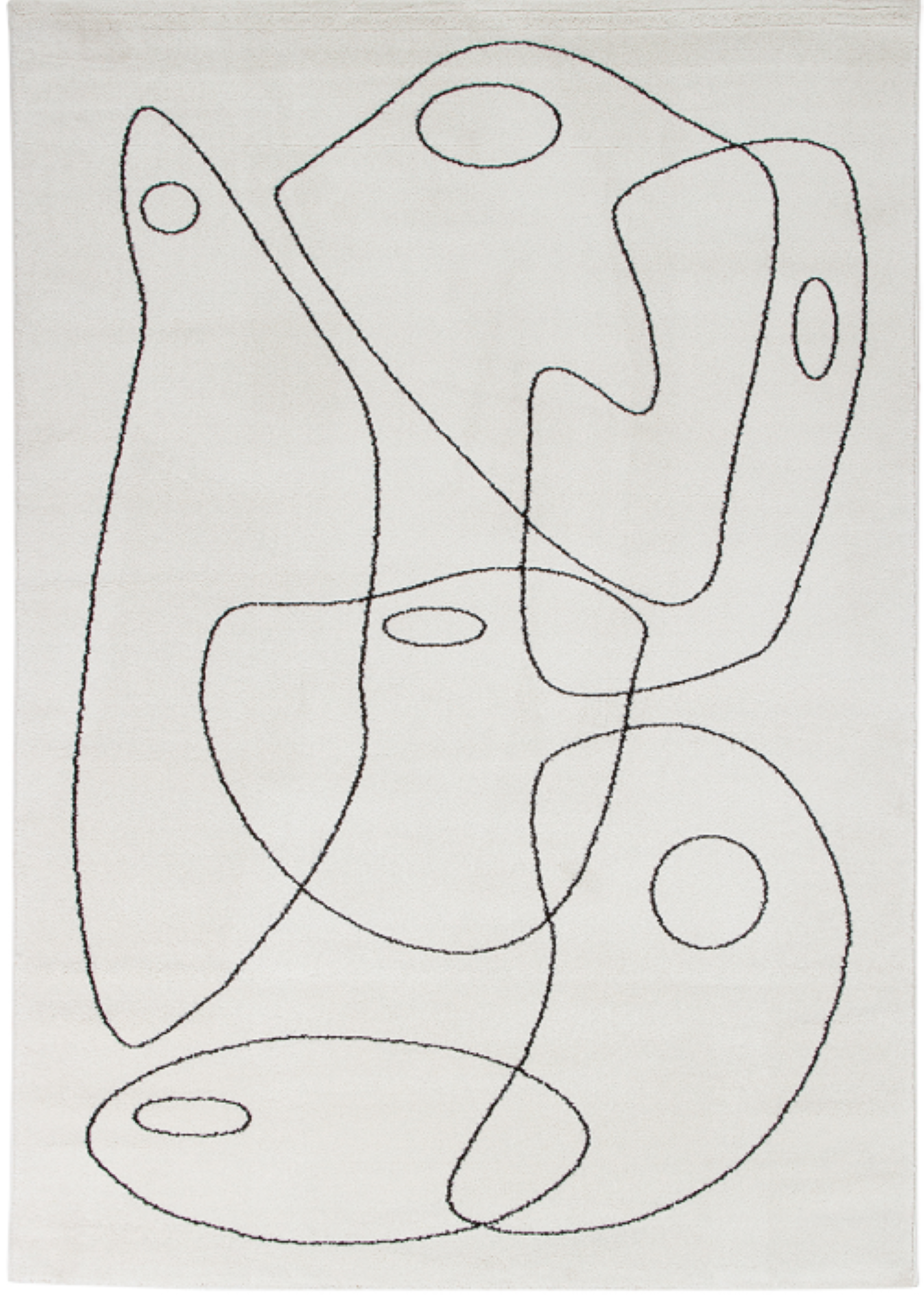 Tapis de salon moderne tissé plat PENNY