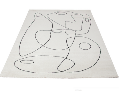 Tapis de salon moderne tissé plat PENNY