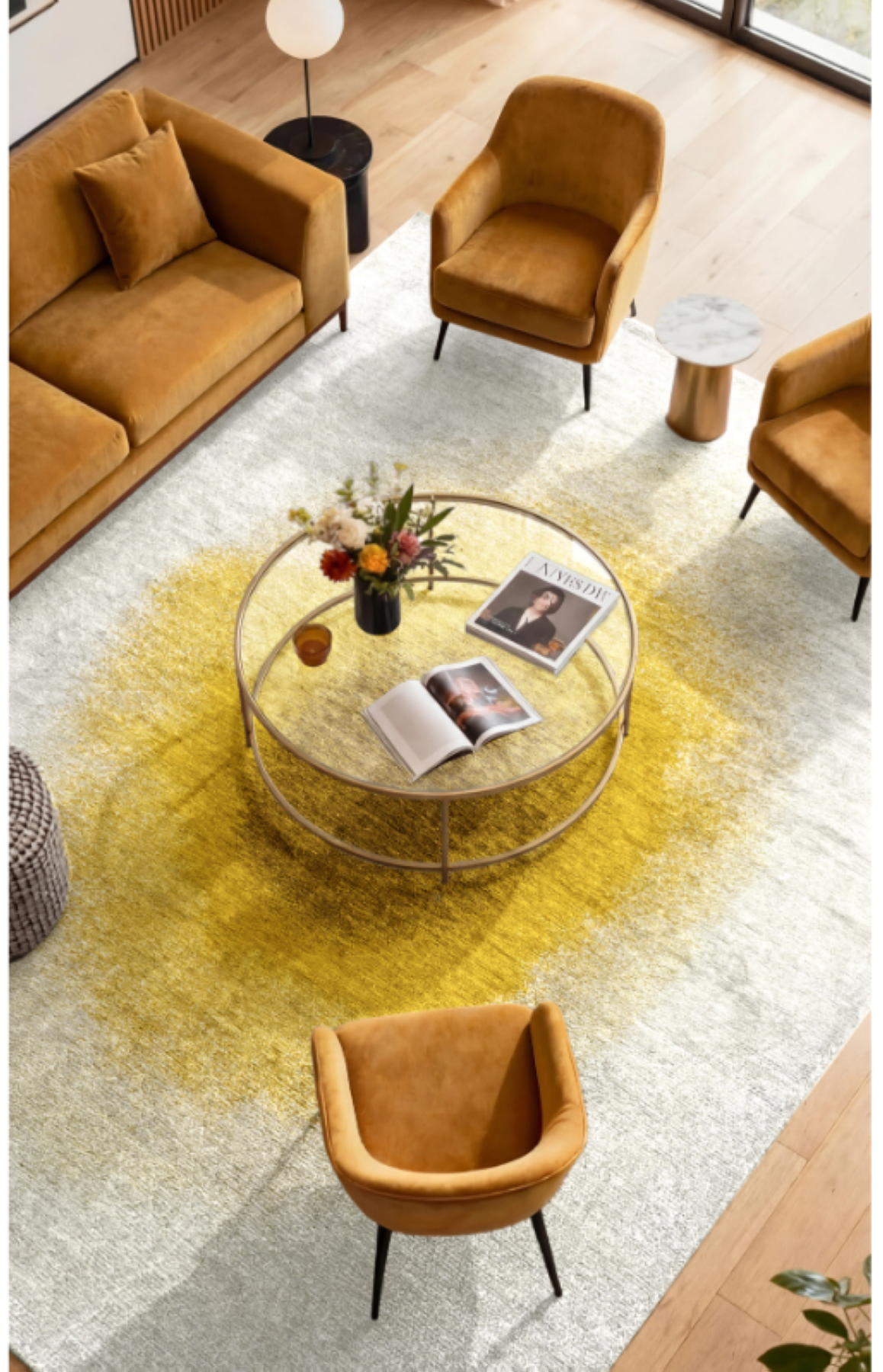 Tapis moderne tissé plat GLOBE