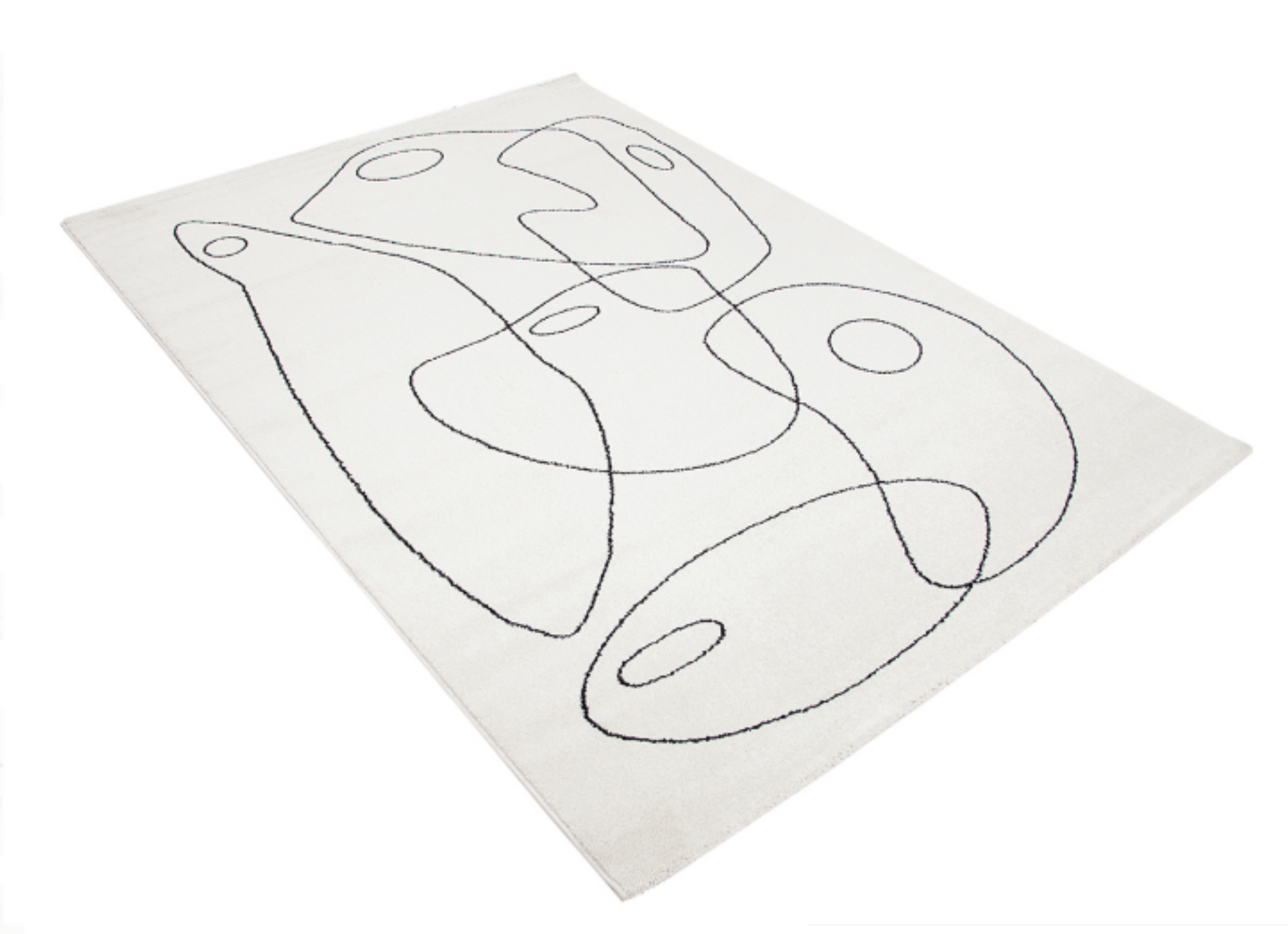 Tapis de salon moderne tissé plat PENNY