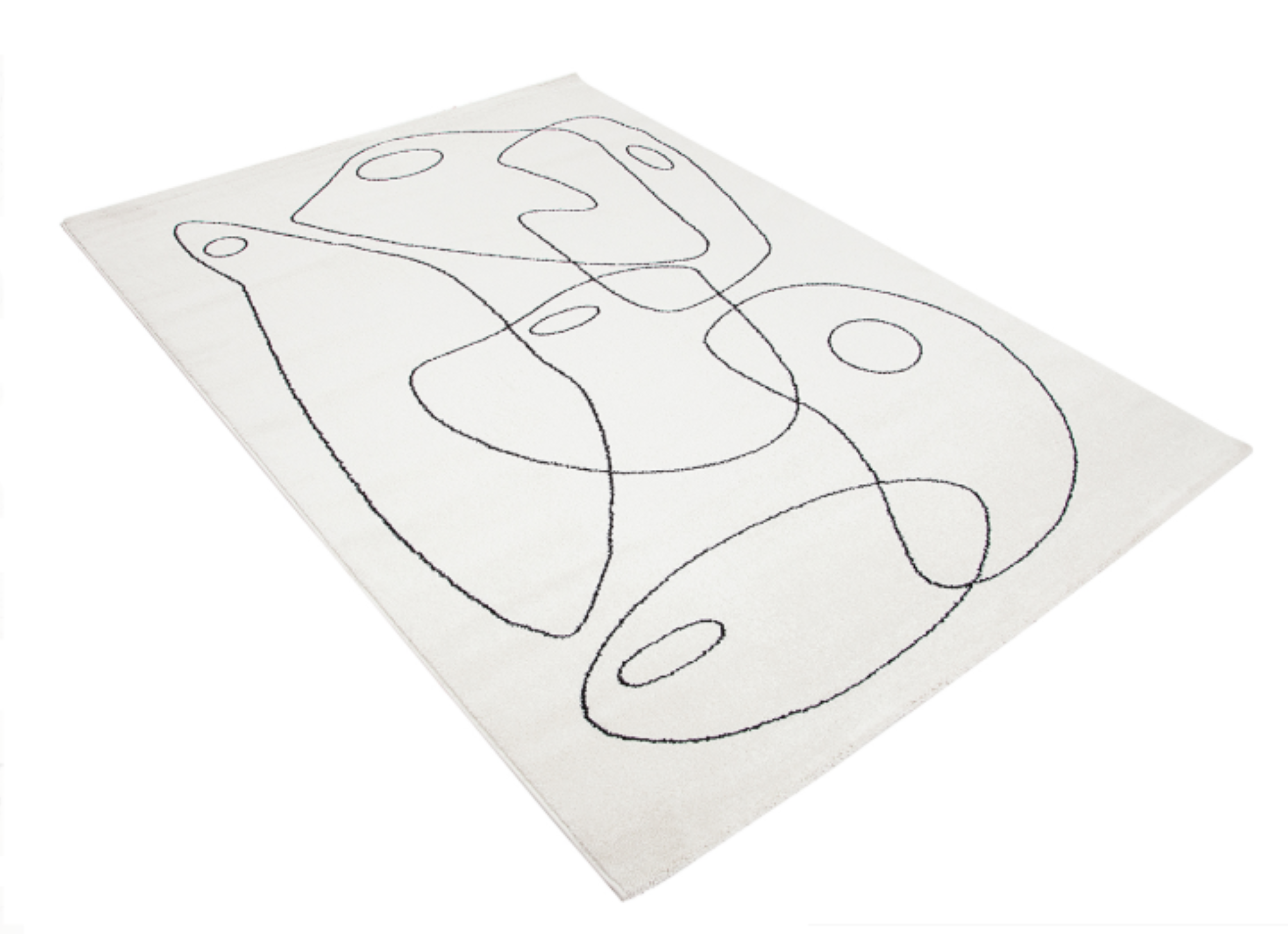 Tapis de salon moderne tissé plat PENNY