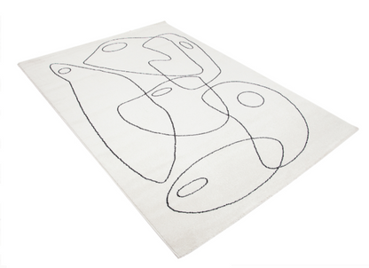 Tapis de salon moderne tissé plat PENNY