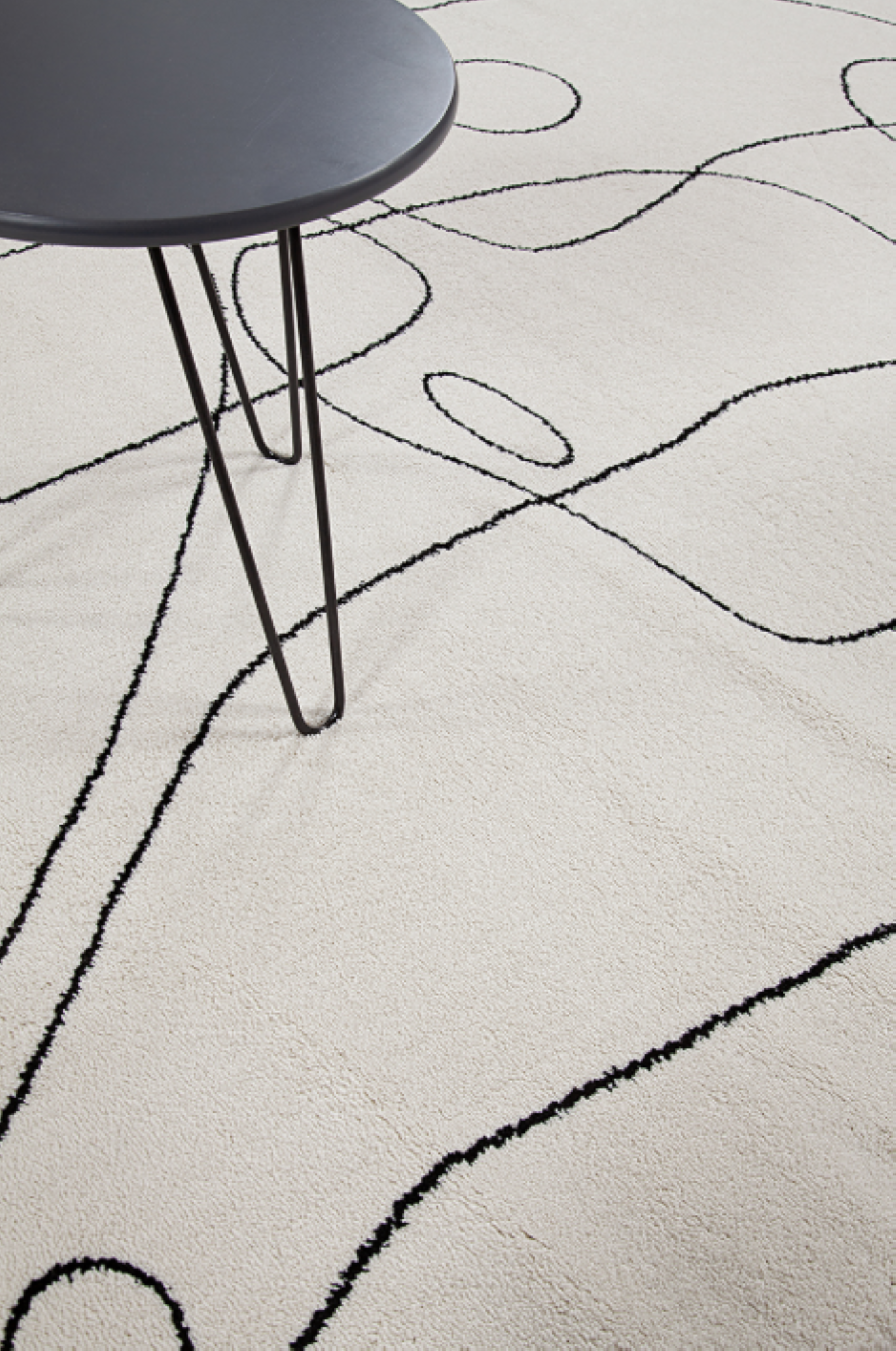 Tapis de salon moderne tissé plat PENNY