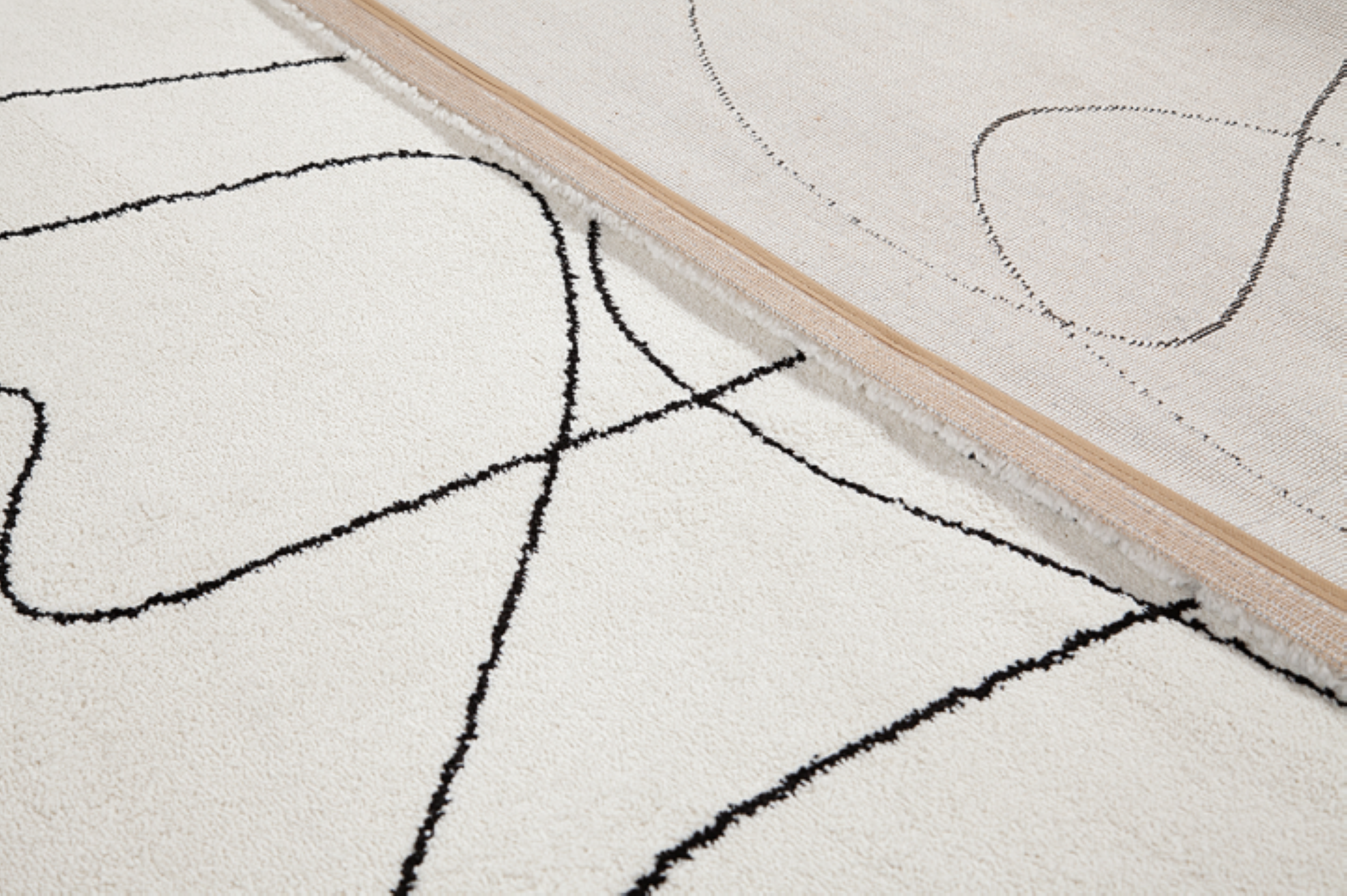 Tapis de salon moderne tissé plat PENNY