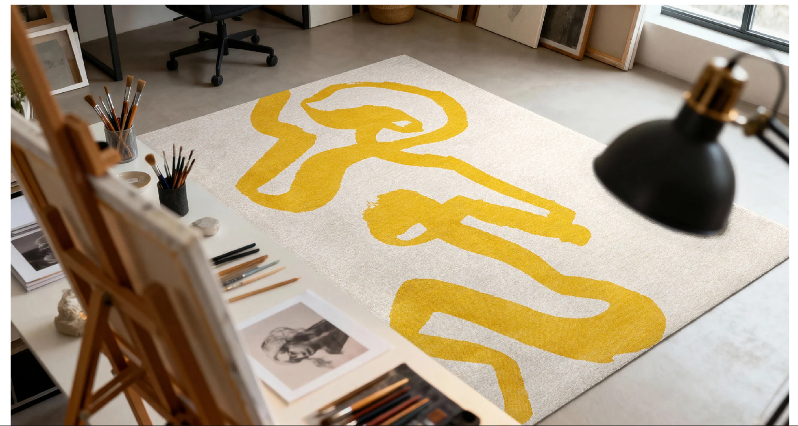 Tapis moderne tissé plat STRAP