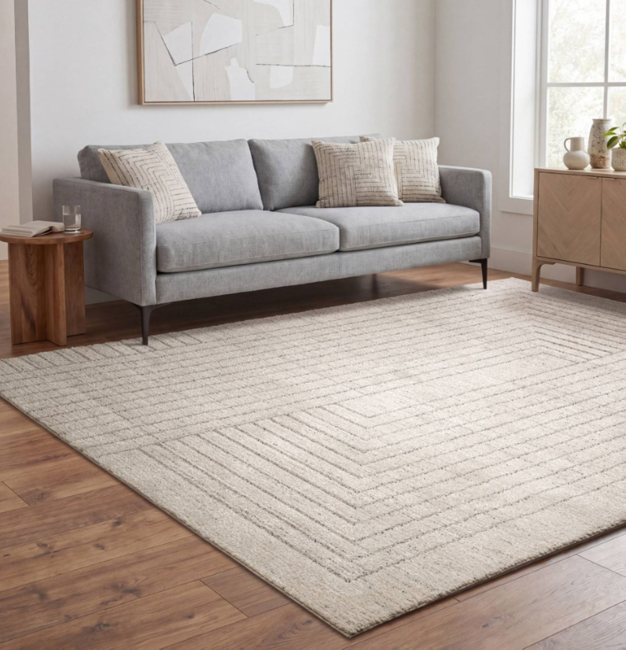 Tapis tissé plat moderne BERGEN