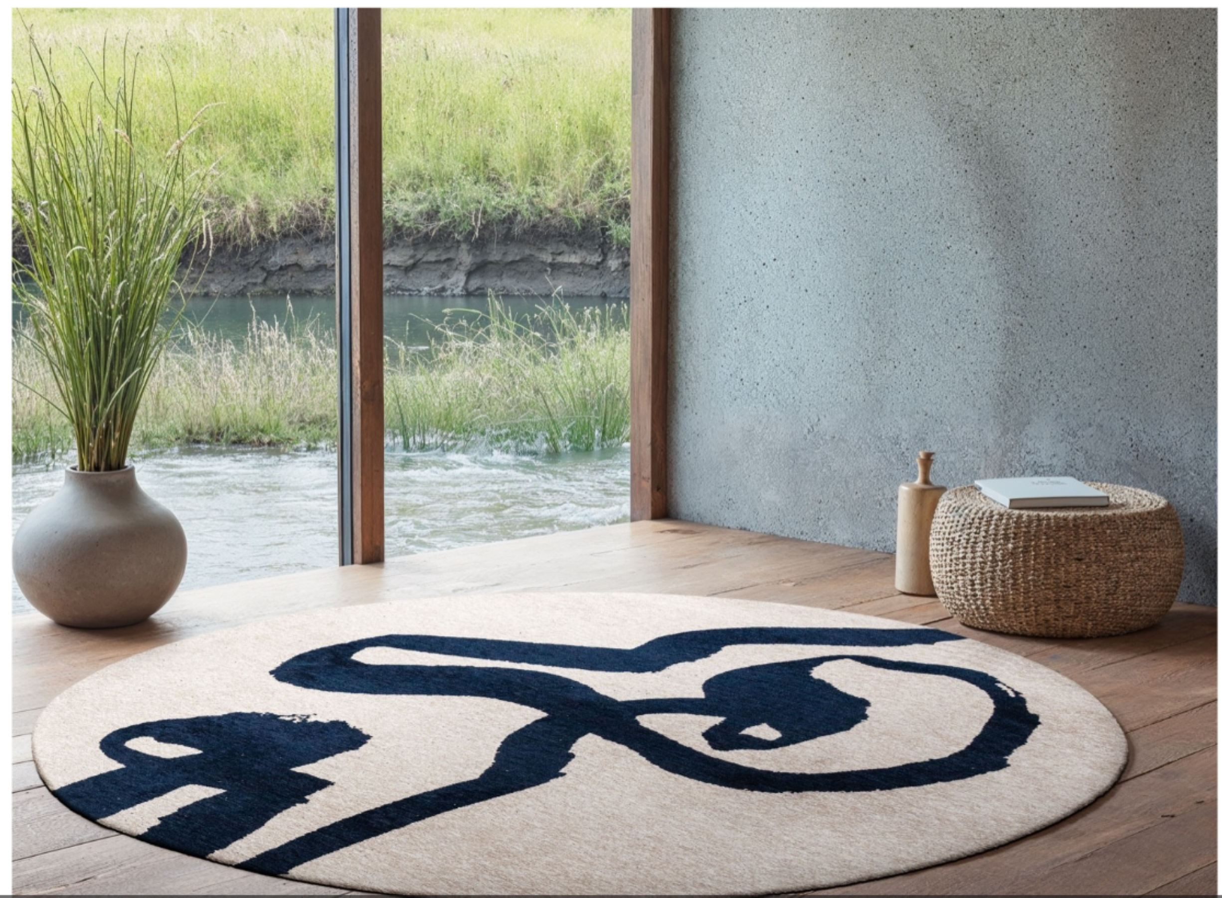 Tapis moderne tissé plat STRAP