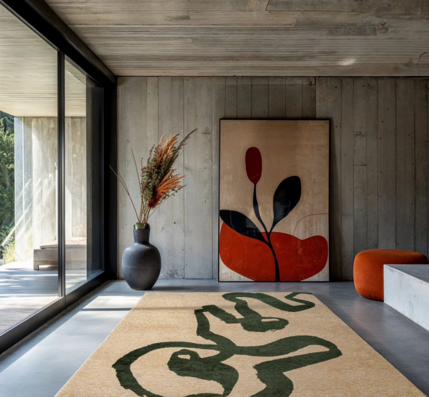 Tapis moderne tissé plat STRAP