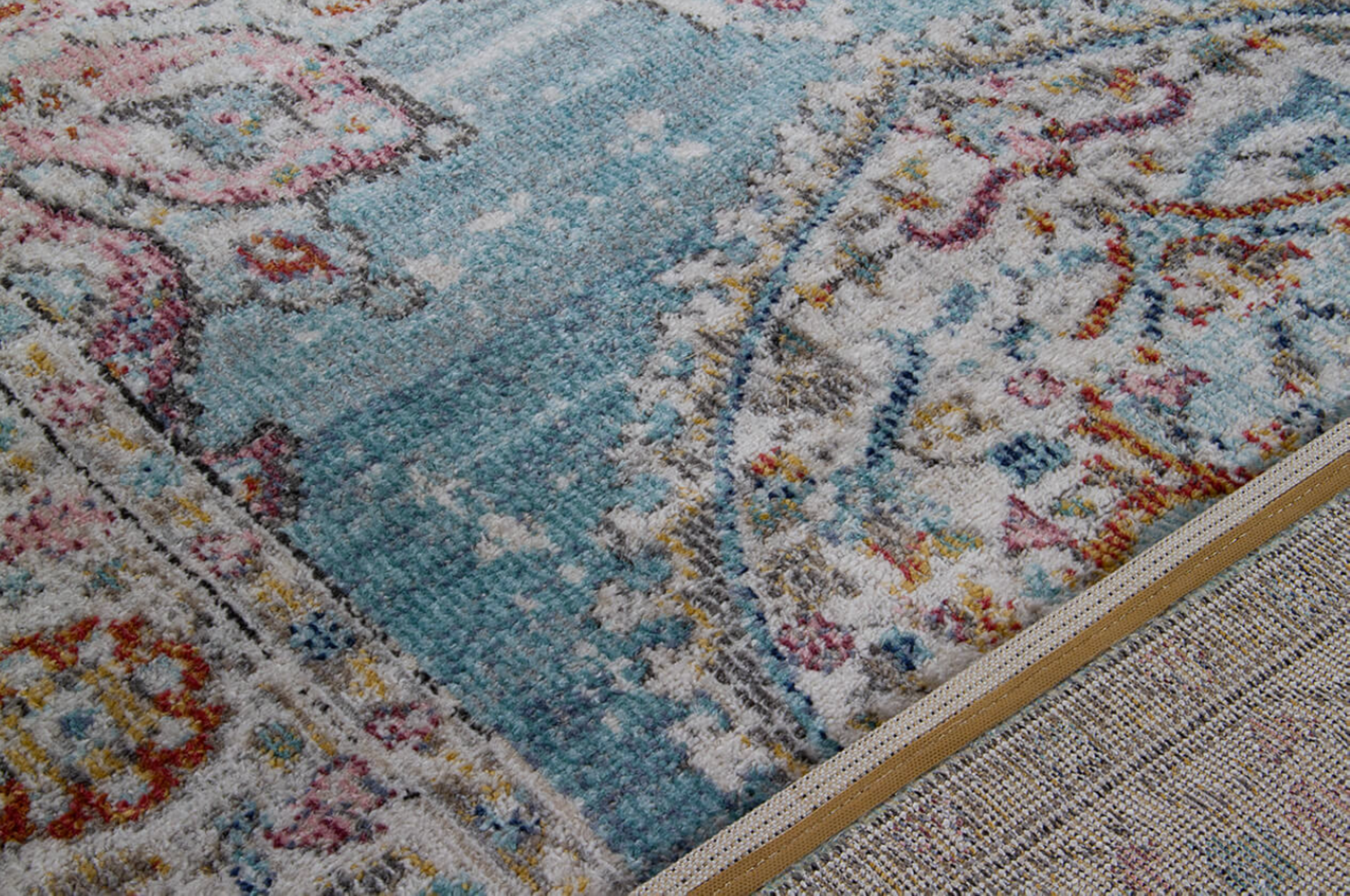 Tapis de salon style orient tissé plat GAMIO