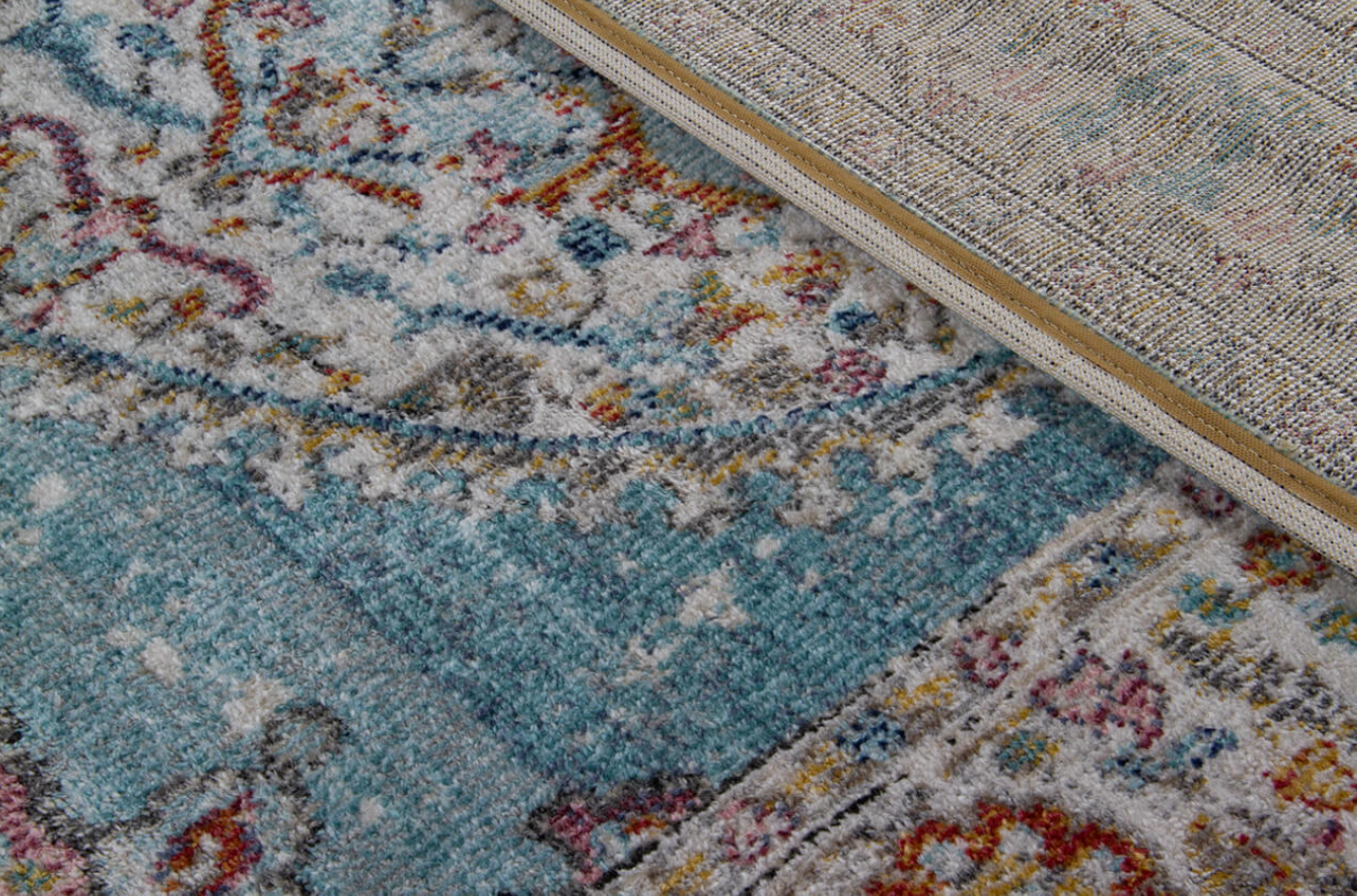 Tapis de salon style orient tissé plat GAMIO