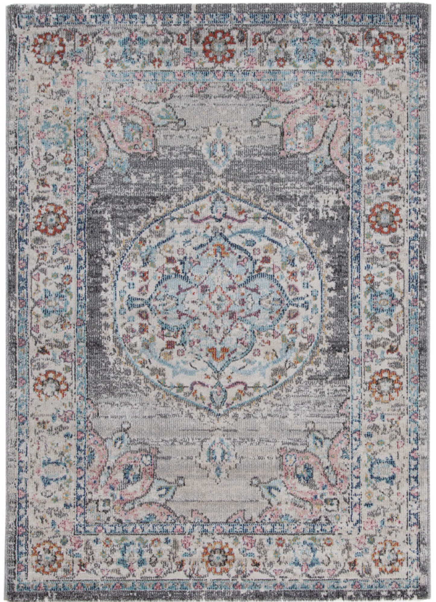 Tapis de salon style orient tissé plat GAMIO