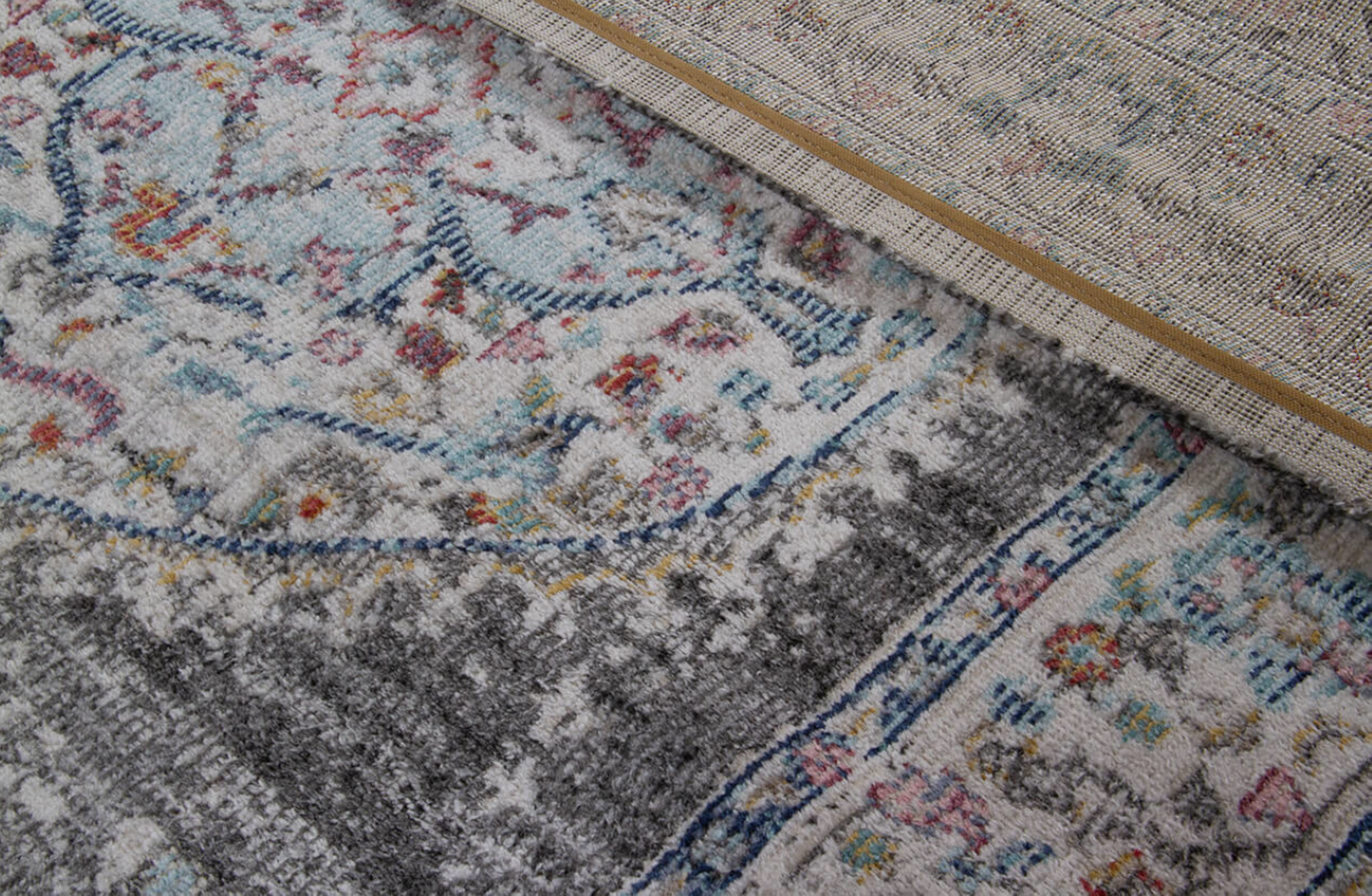 Tapis de salon style orient tissé plat GAMIO