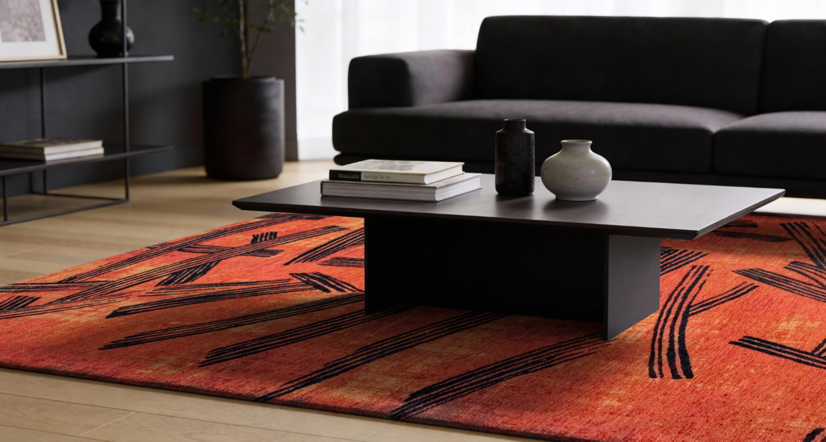 Tapis moderne tissé plat KATANA