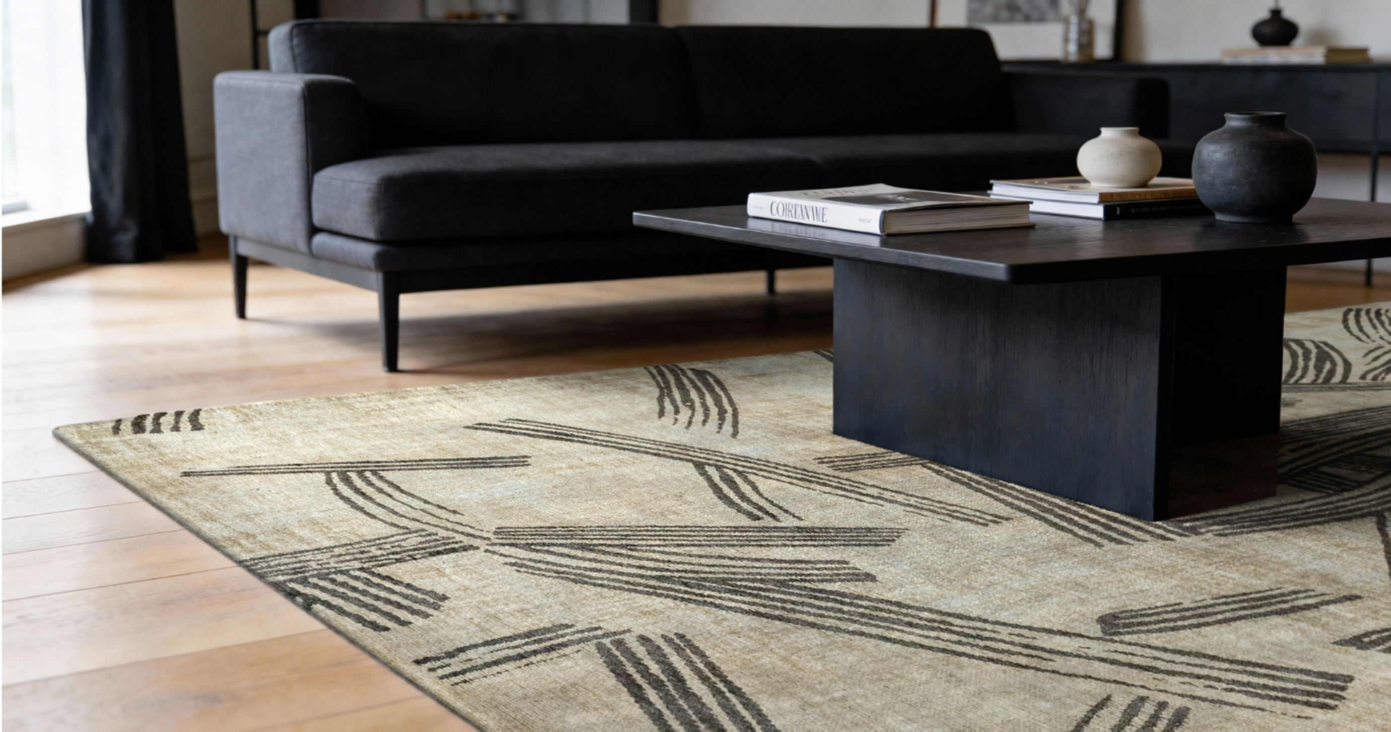 Tapis moderne tissé plat KATANA