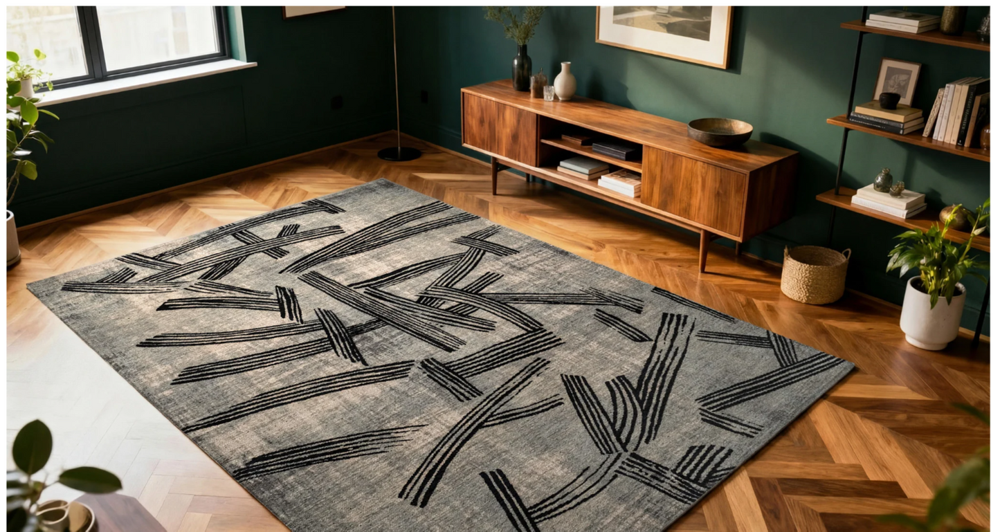Tapis moderne tissé plat KATANA