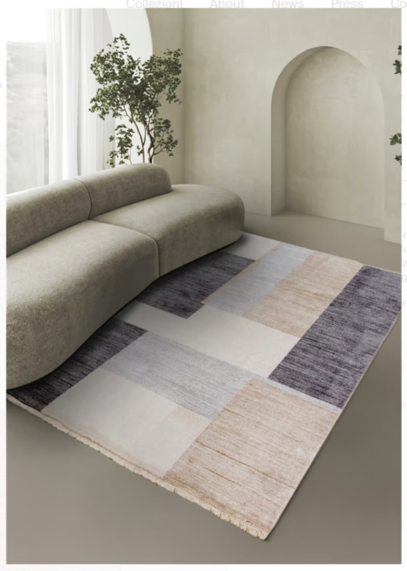 Tapis moderne tissé plat MORY