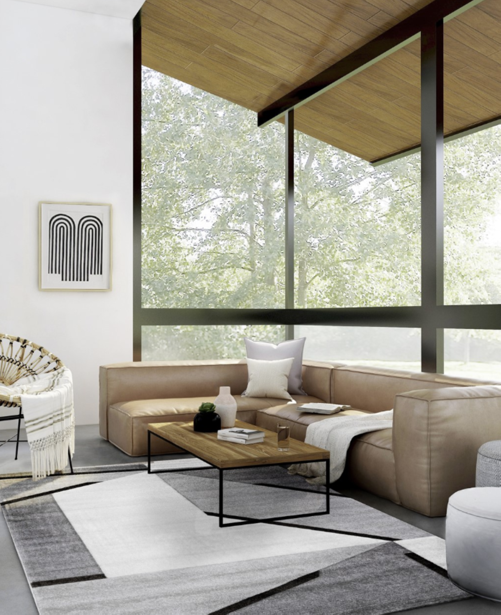 Tapis moderne tissé plat TEMPO