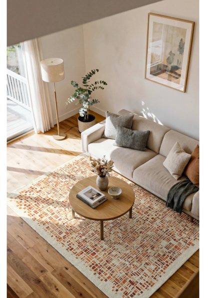 Tapis moderne tissé plat BOXY