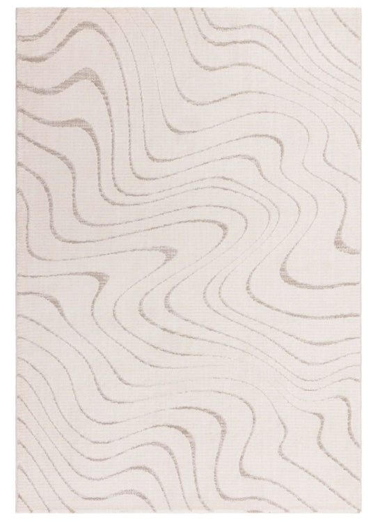 Tapis tissé plat moderne WAVES