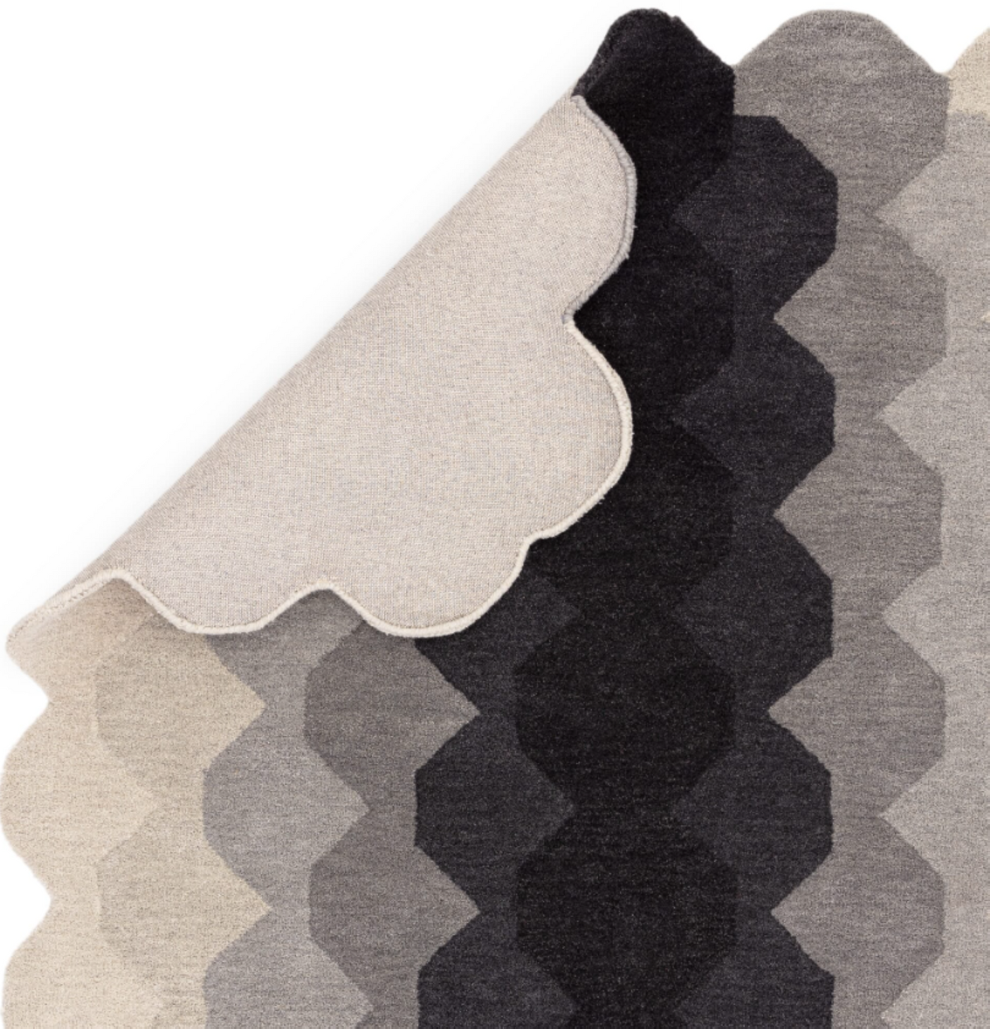 Tapis moderne tufté main en laine KERNEL