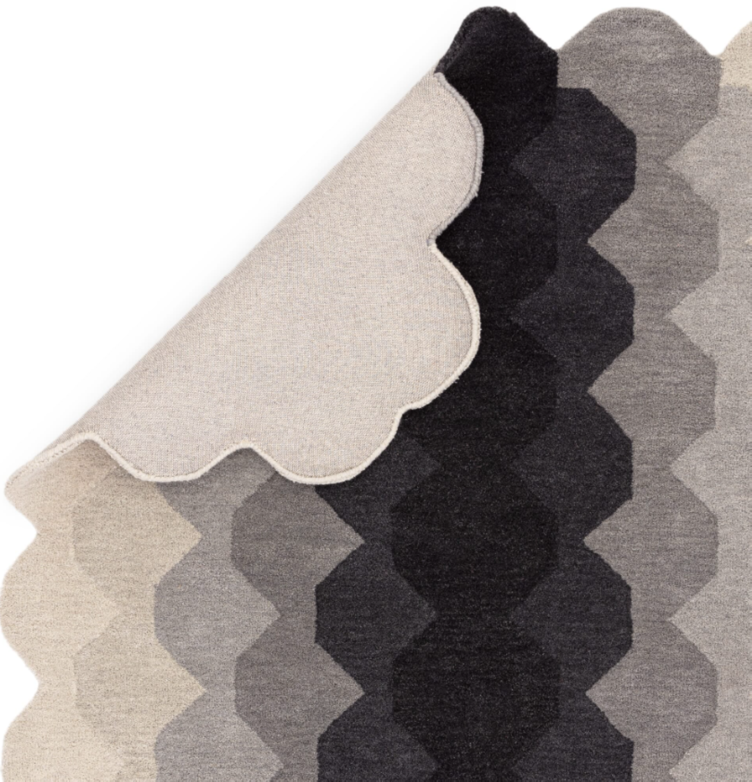 Tapis moderne tufté main en laine KERNEL