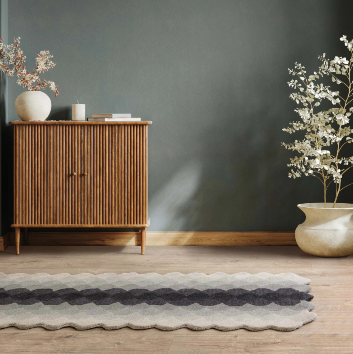 Tapis moderne tufté main en laine KERNEL
