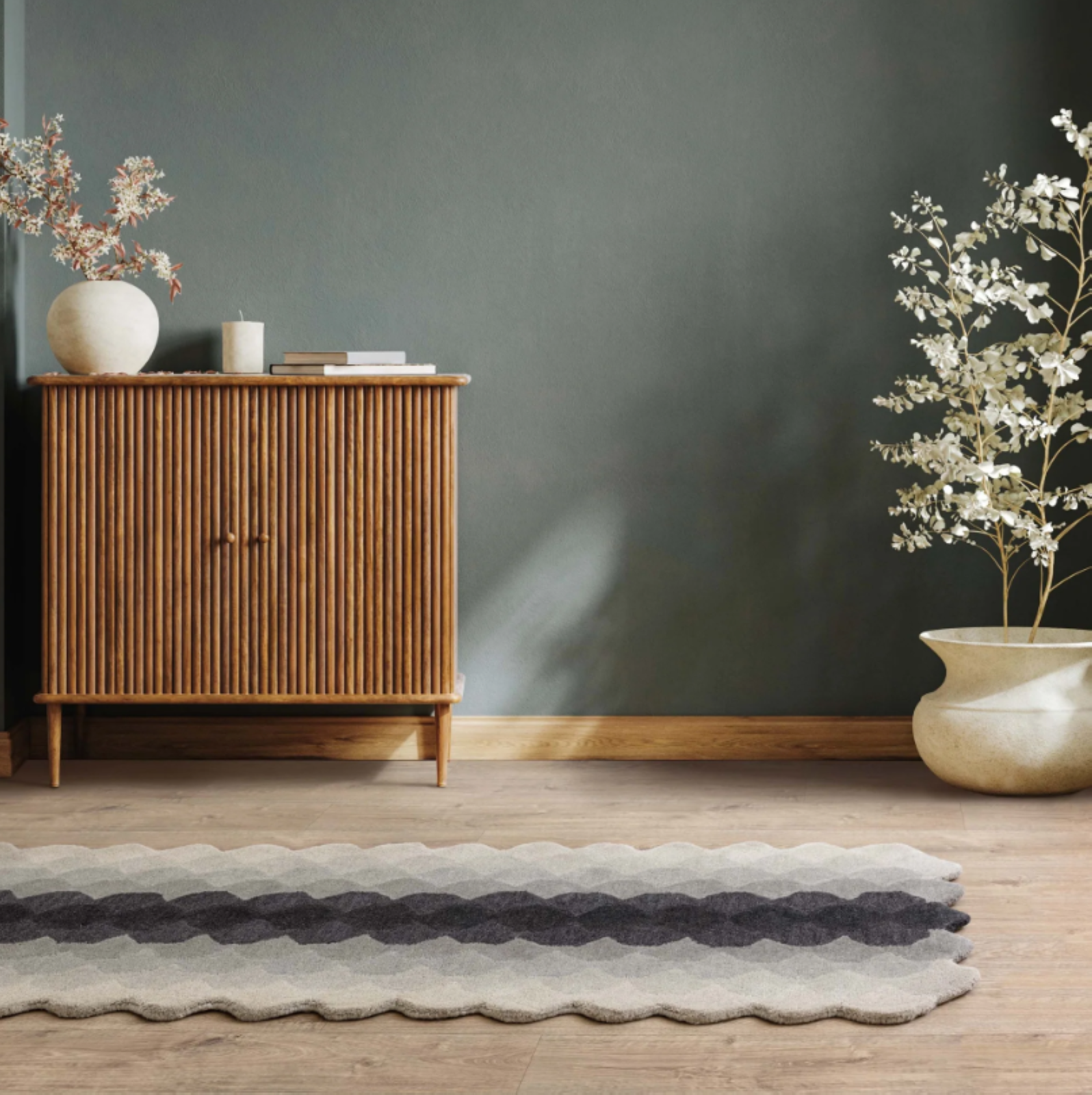 Tapis moderne tufté main en laine KERNEL