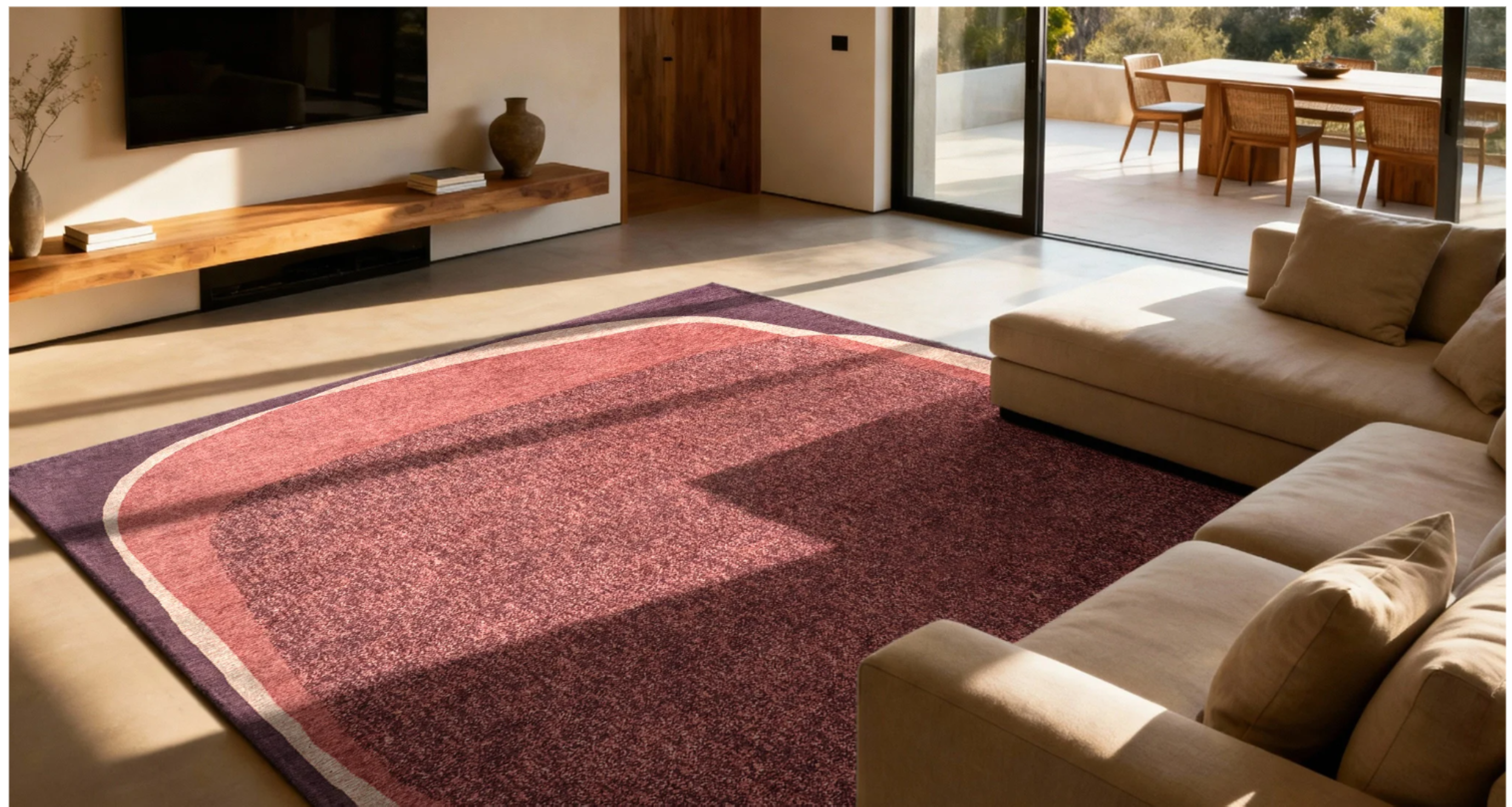 Tapis moderne tissé plat AGATE