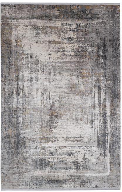 Modern living room rug in viscose with embroidery 