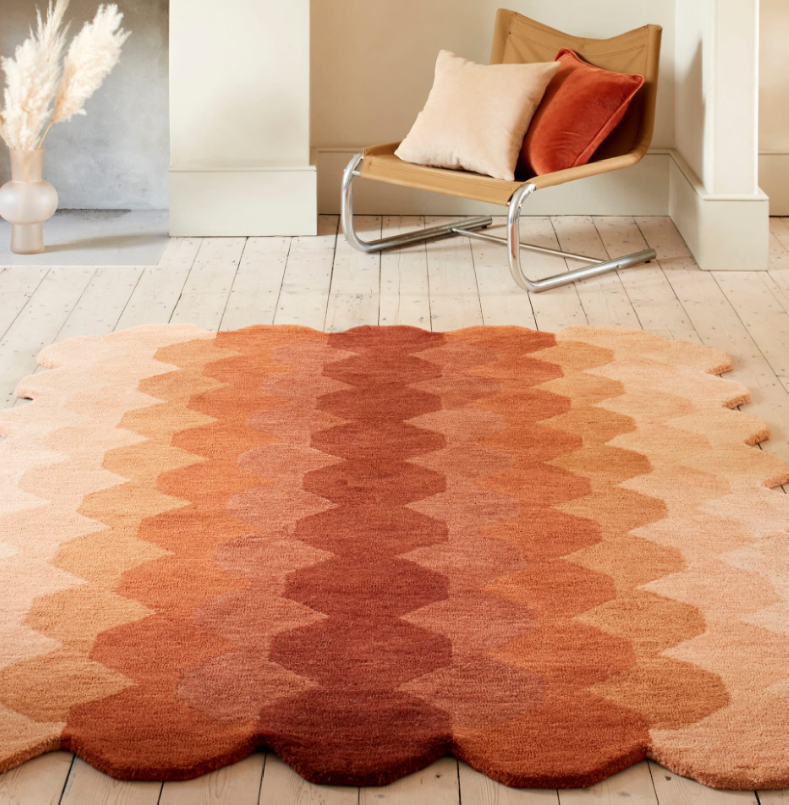 Tapis moderne tufté main en laine KERNEL