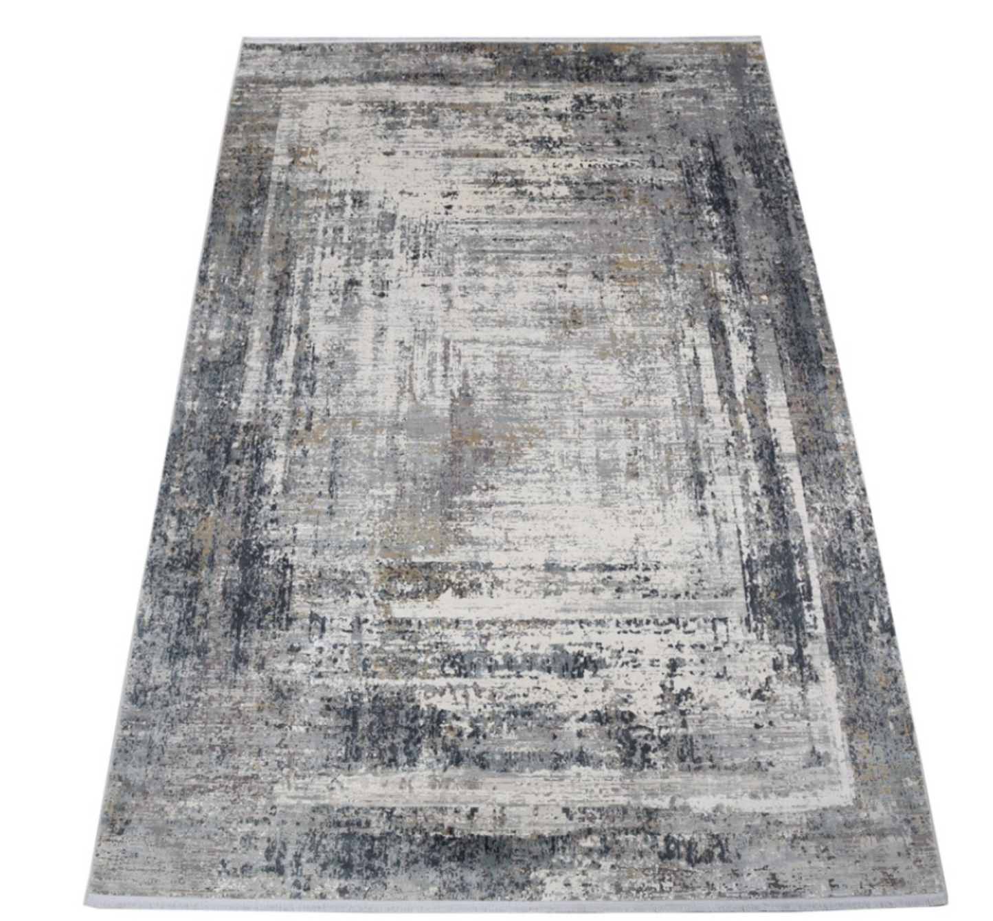 Modern living room rug in viscose with embroidery 