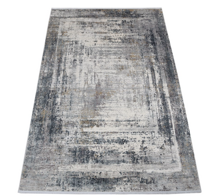Modern living room rug in viscose with embroidery 