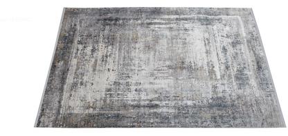 Modern living room rug in viscose with embroidery 