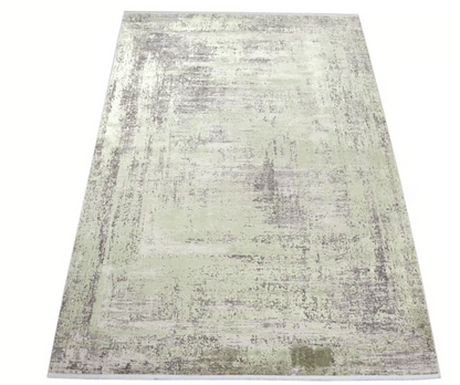 Modern living room rug in viscose with embroidery 
