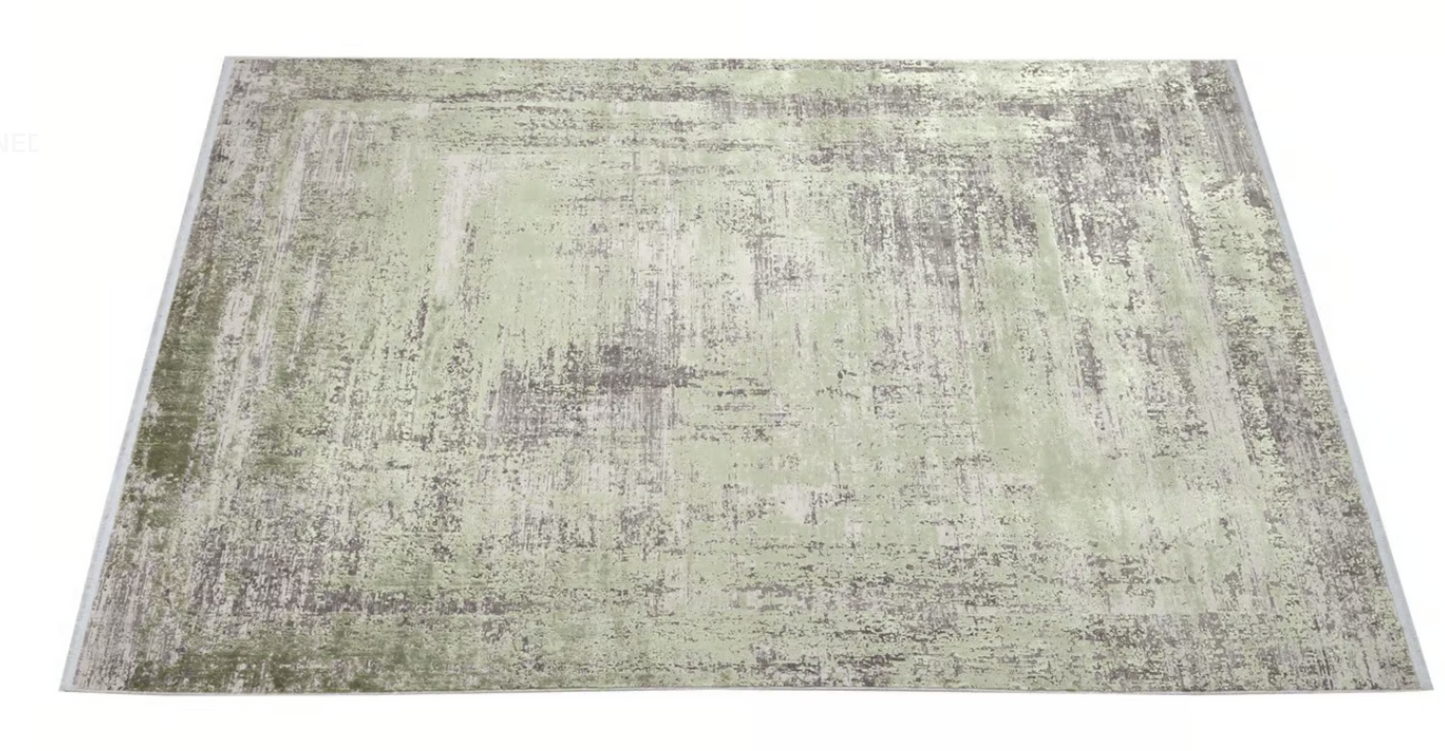 Modern living room rug in viscose with embroidery 