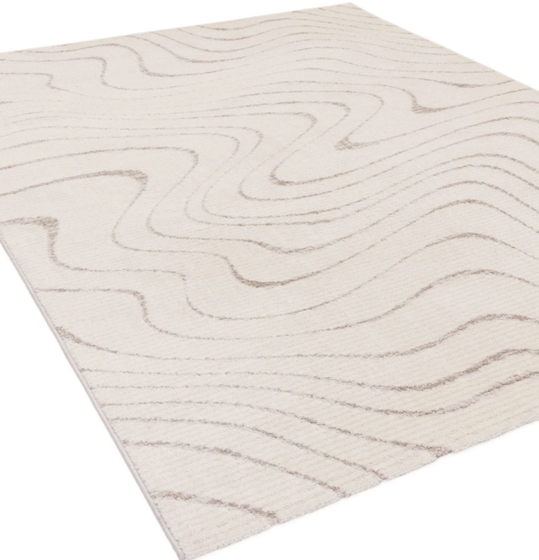Alfombra plana tejida moderna WAVES