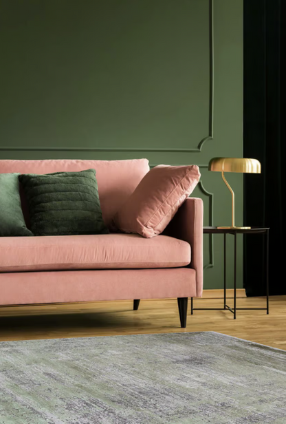 Modern living room rug in viscose with embroidery 