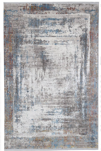 Modern living room rug in viscose with embroidery 