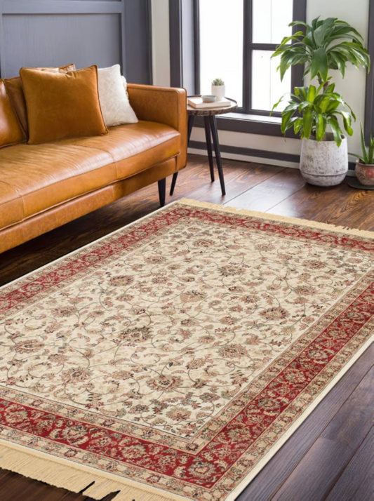 Alfombra de salón estilo oriental tejida plana SHIRA