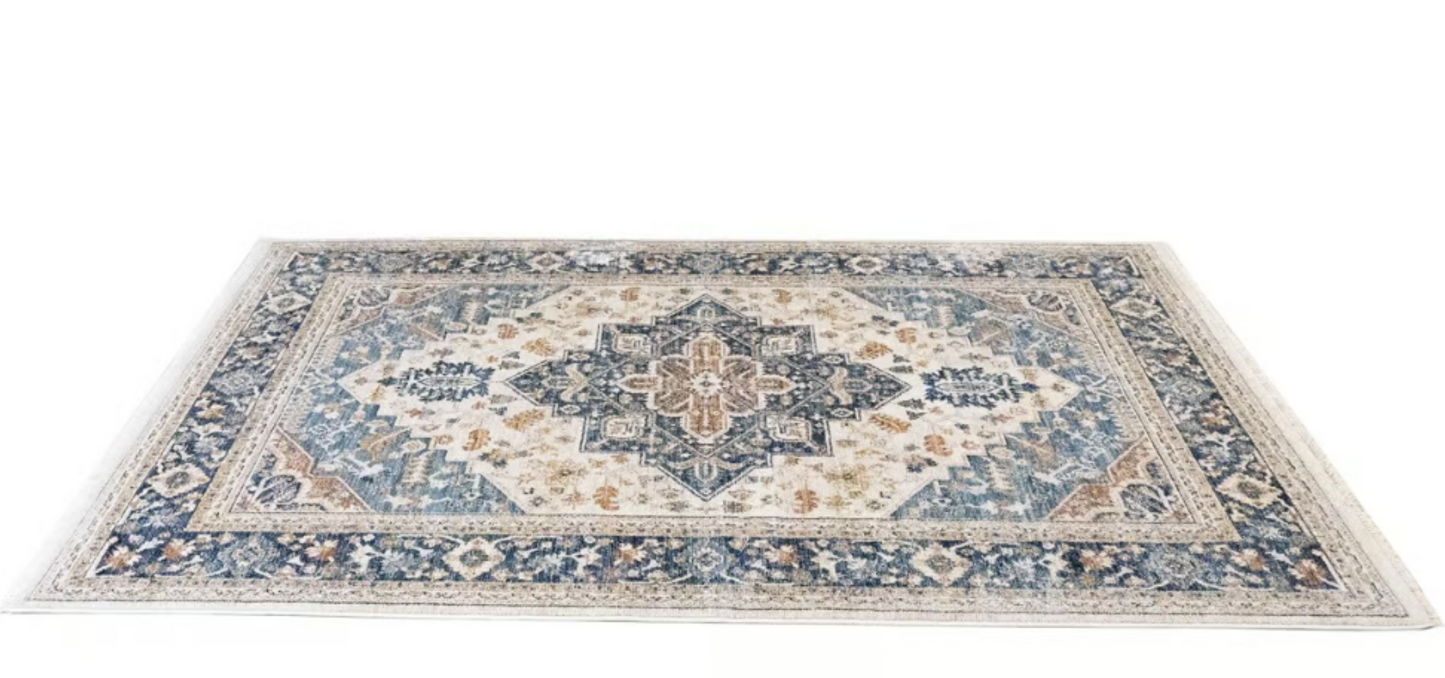JARBIN flat-woven oriental-style living room rug 