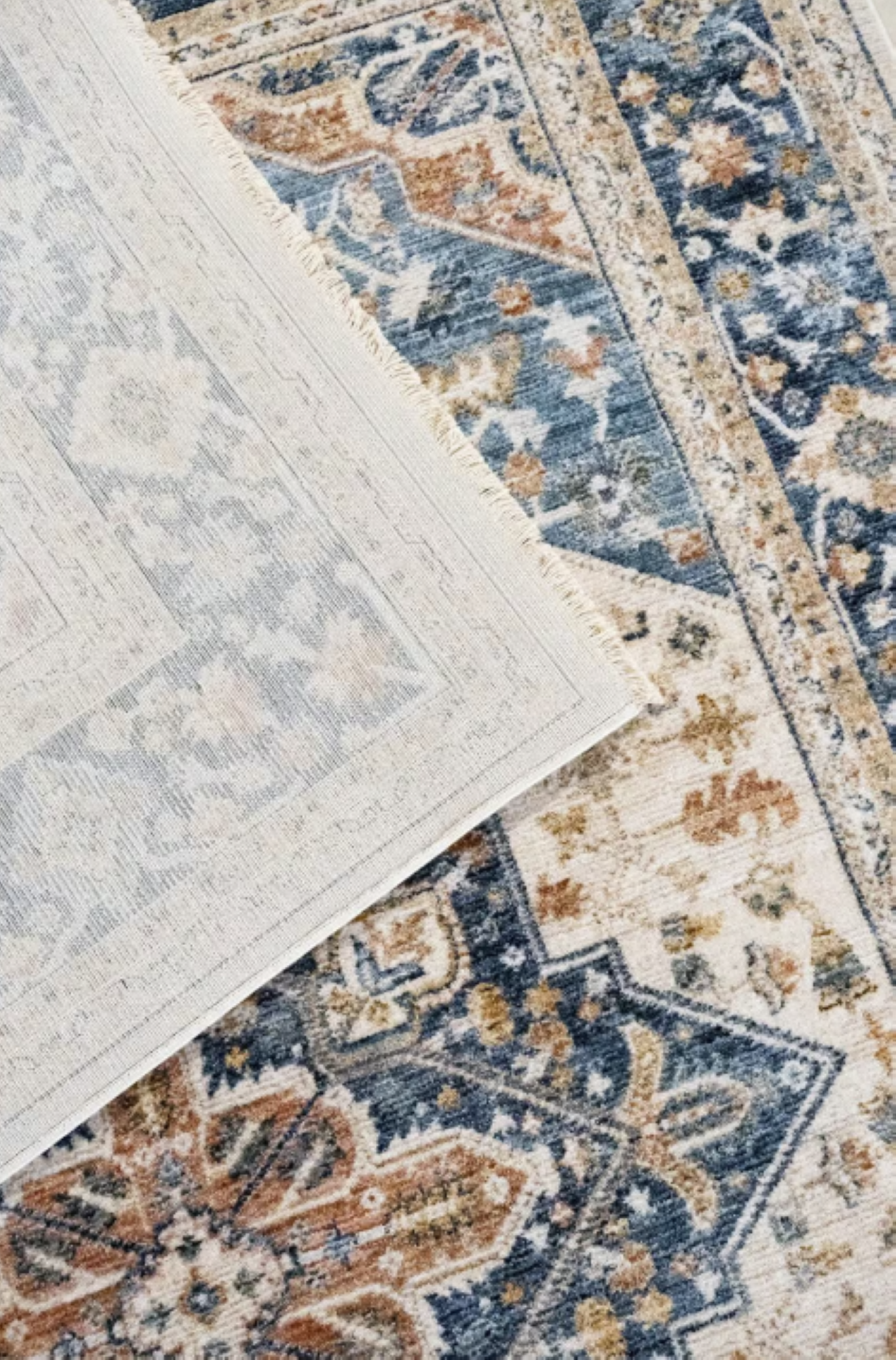 Tapis de salon style orient tissé plat JARBIN