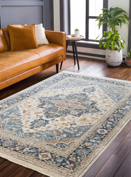 JARBIN flat-woven oriental-style living room rug 