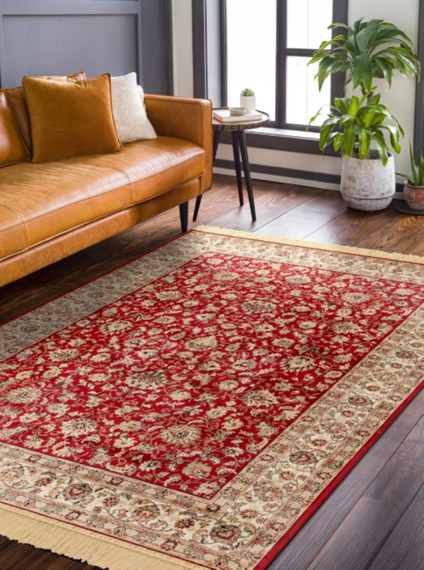 Tapis de salon style orient tissé plat SHIRA