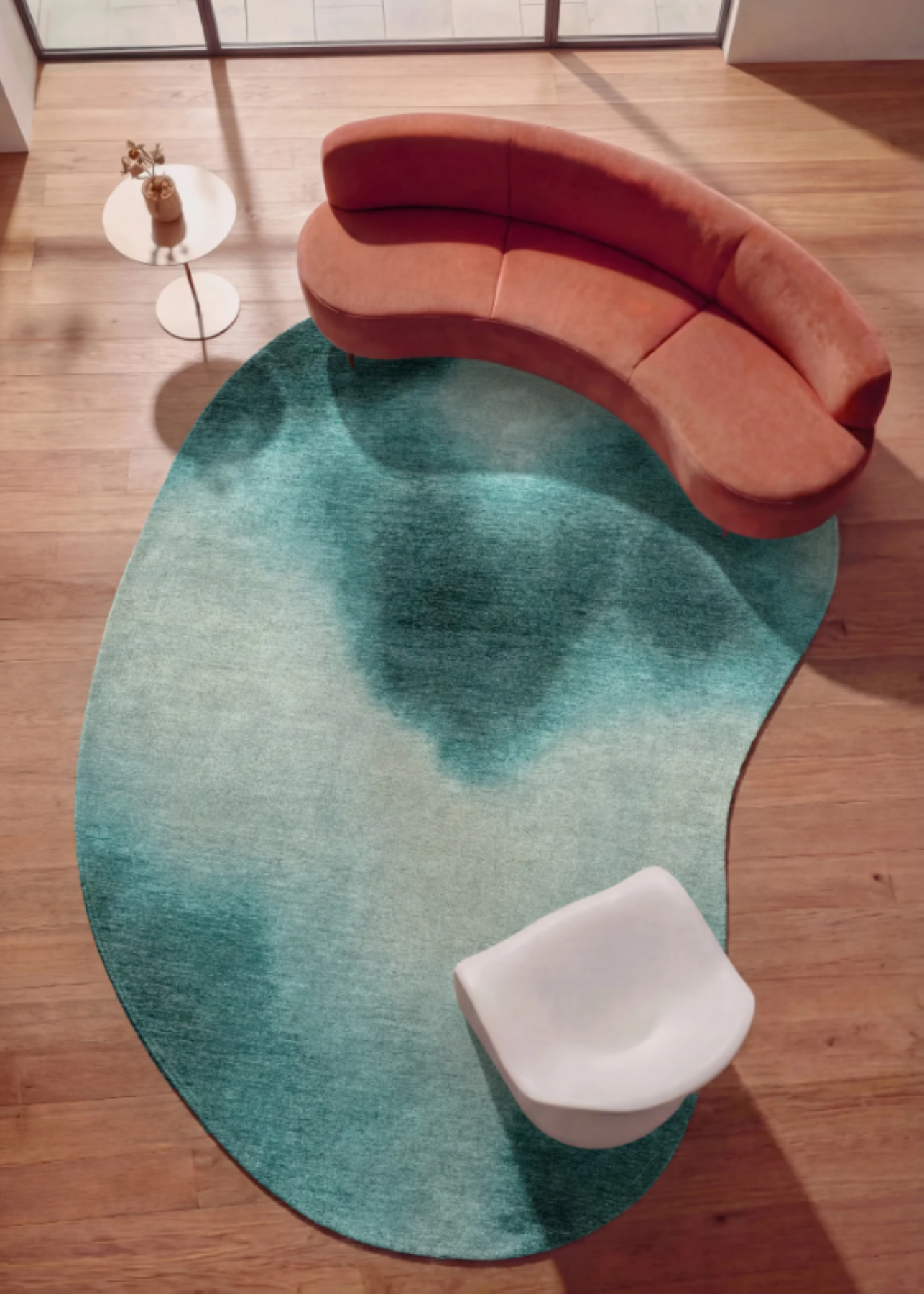 Tapis moderne tissé plat AERO