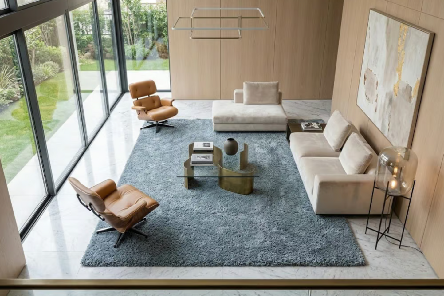 Tapis de salon et chambre à poils épais ROCAS