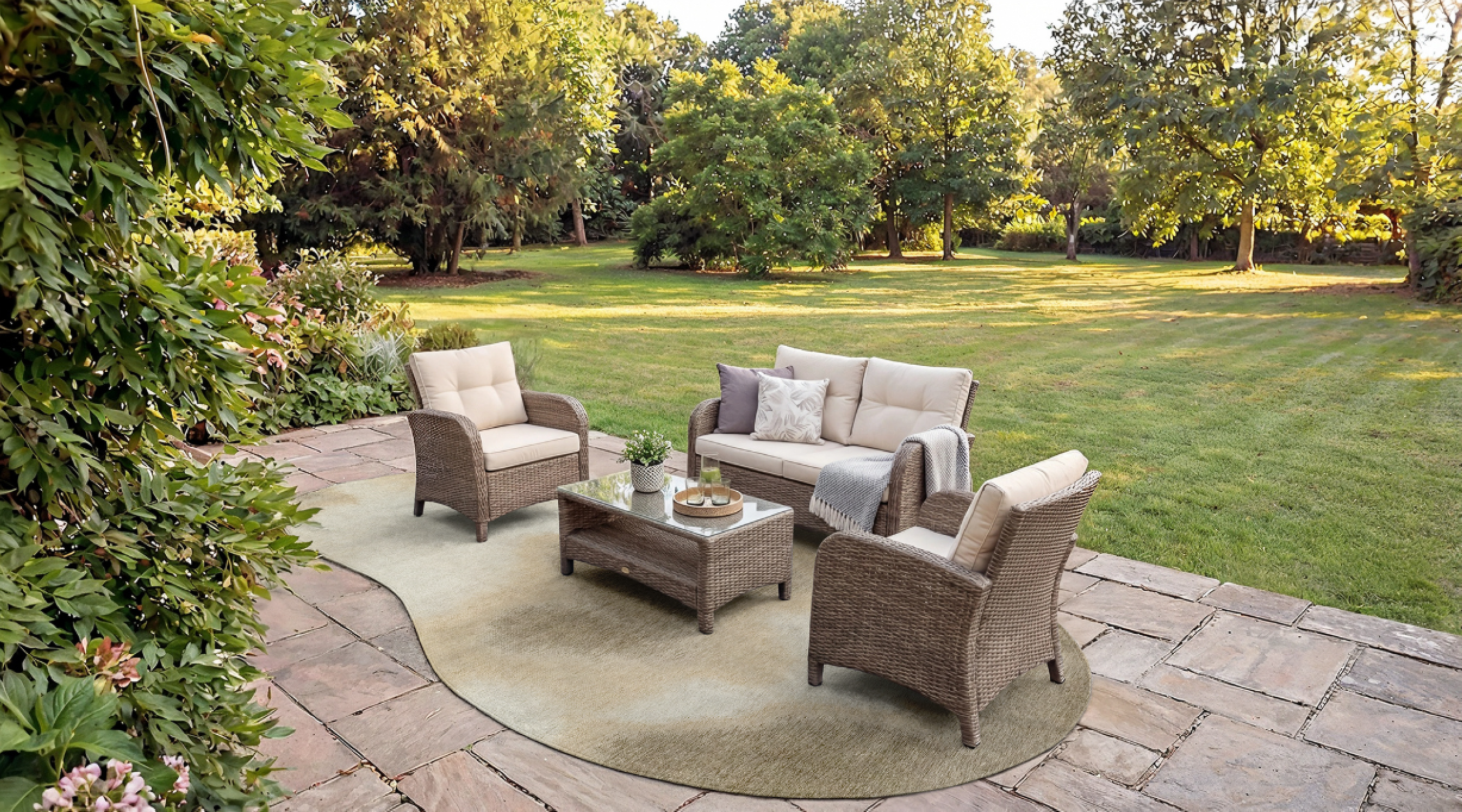 Tapis moderne tissé plat AERO