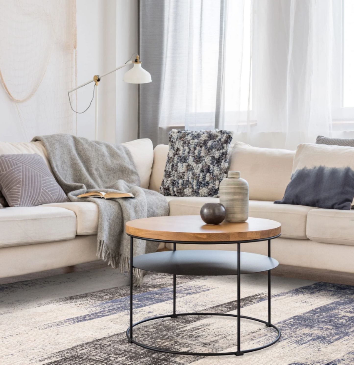 ZUKA LINES Modern Rug for Living Room and Bedroom