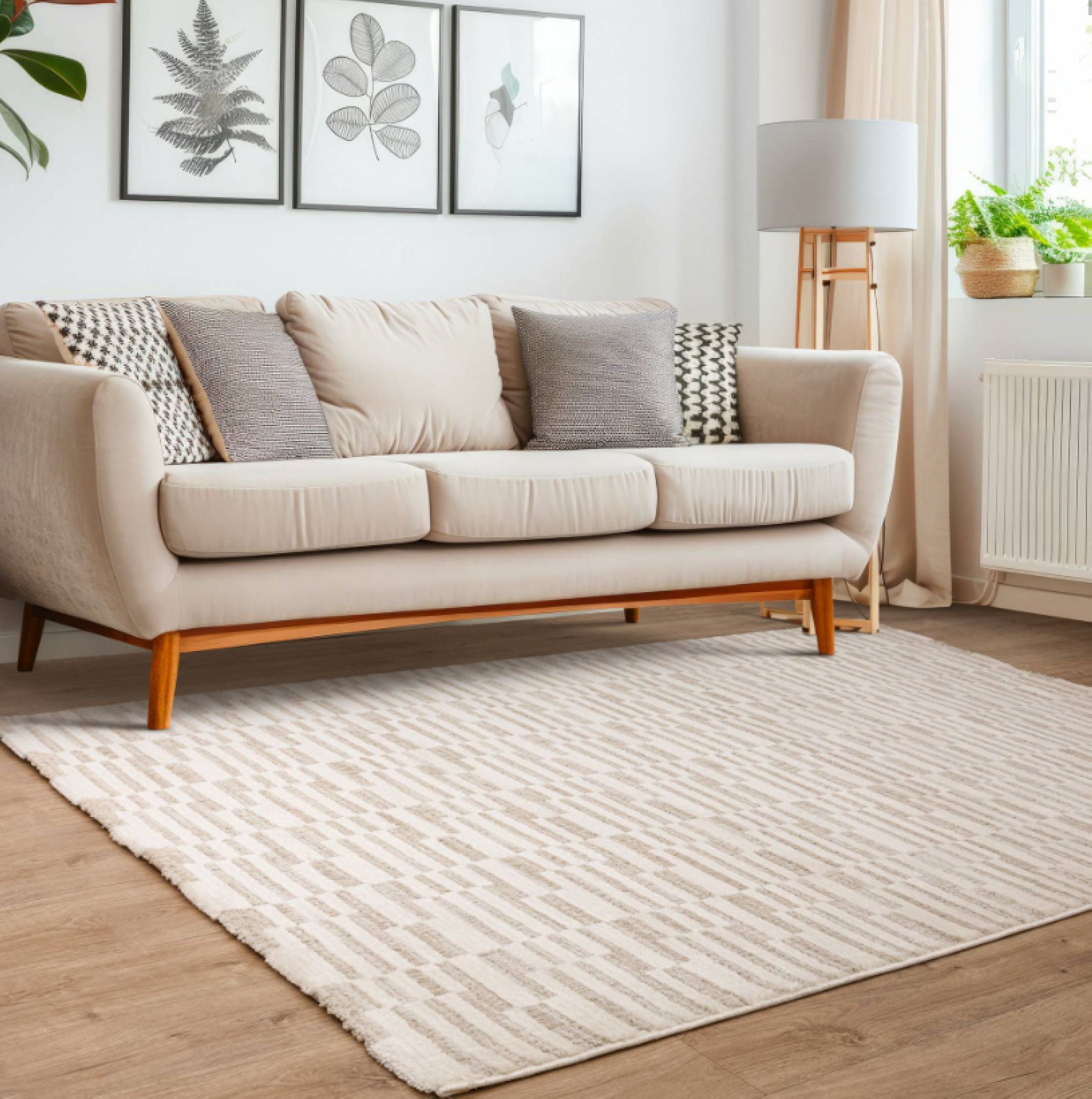 Tapis tissé plat moderne GRIDEL