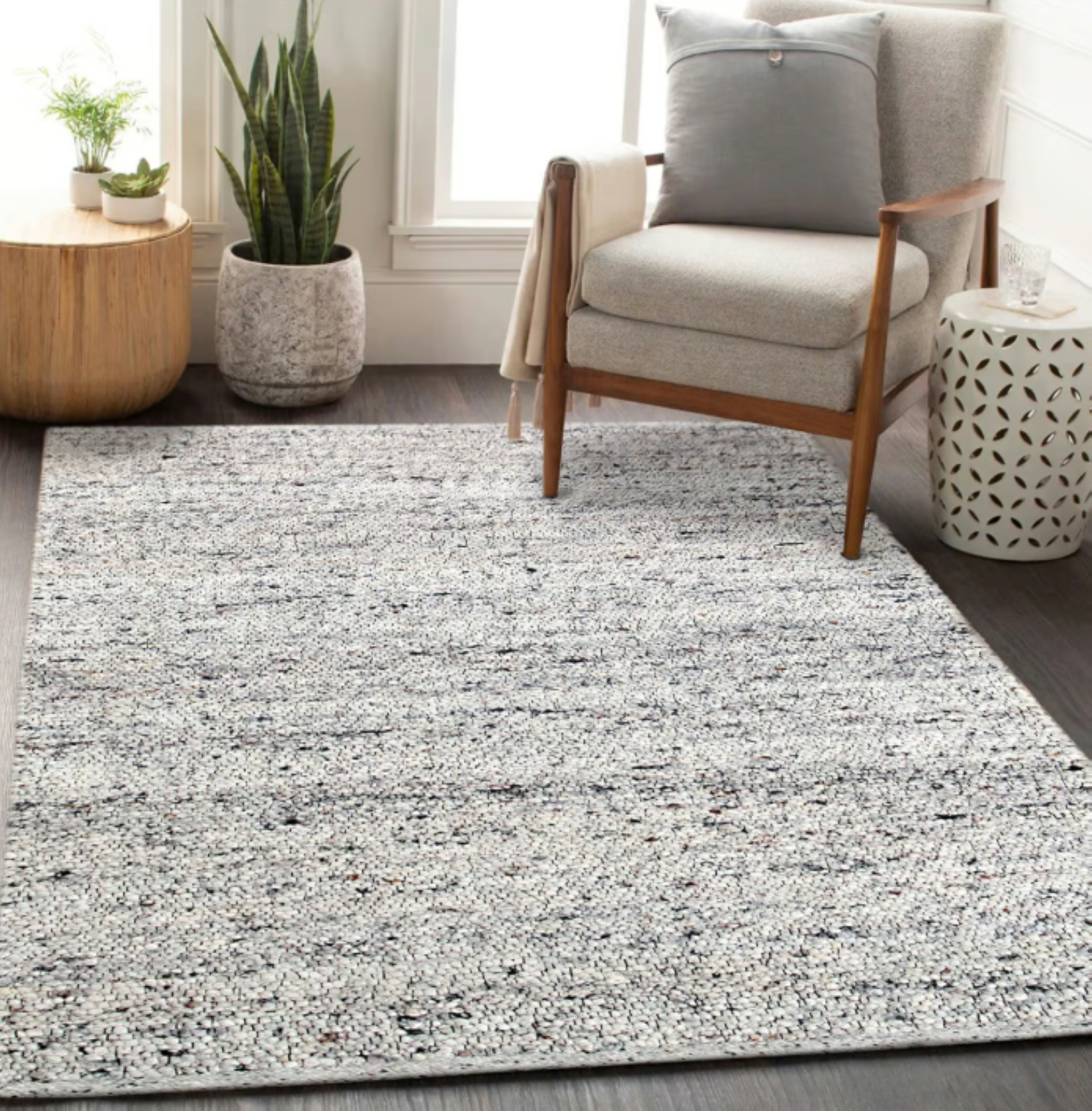 Tapis de salon fait main en laine SHEPERD