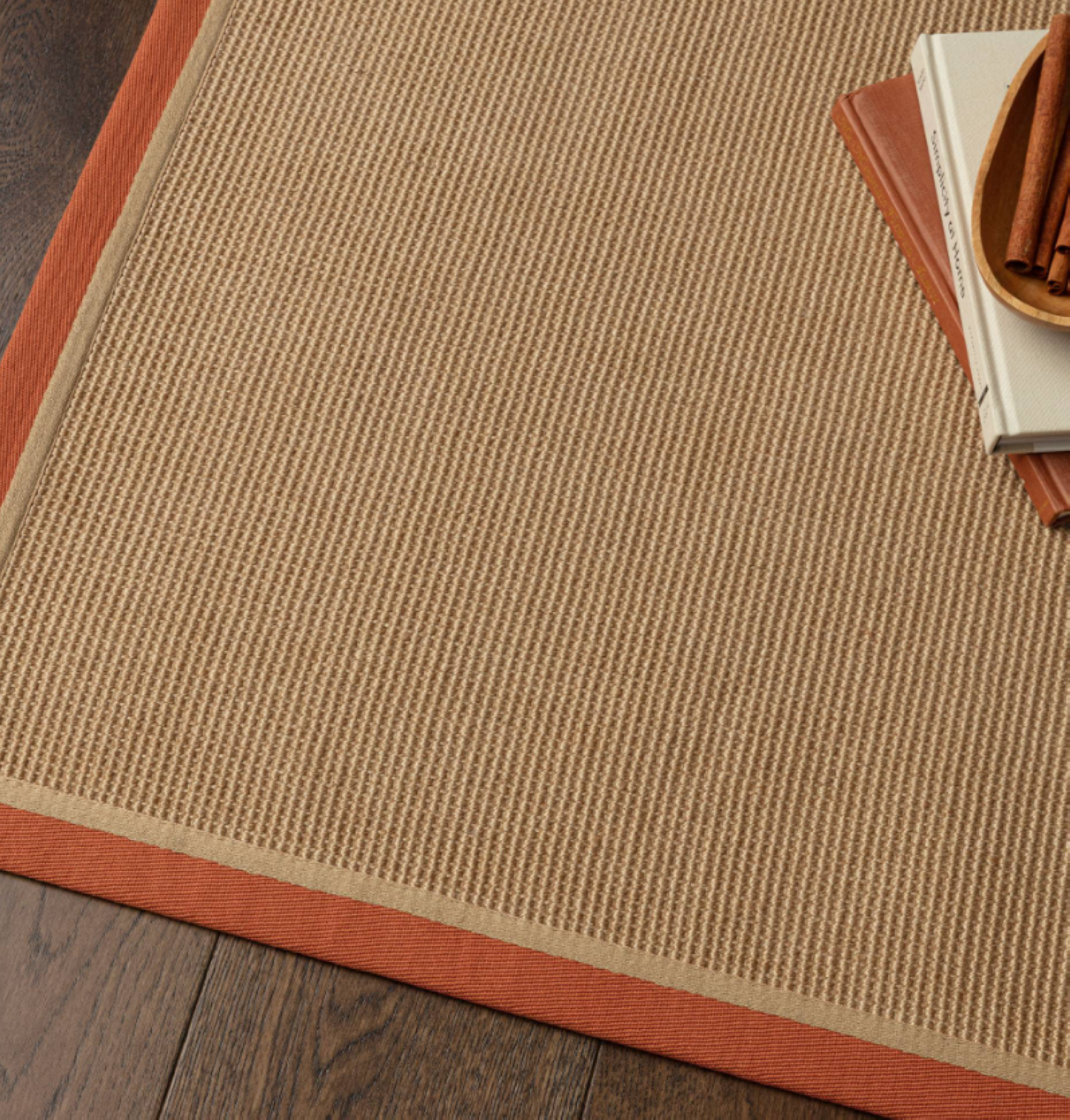 Alfombra moderna de yute DORO para dormitorio y salón 